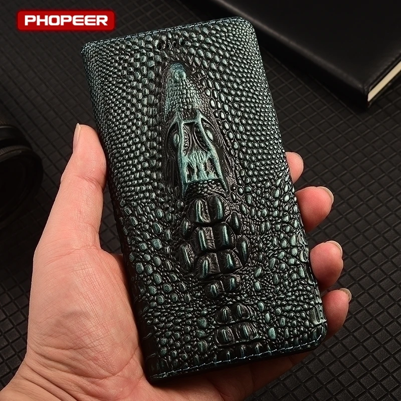 Premium Genuine Leather Card Slot Wallet Phone Case with Flip Cover Design