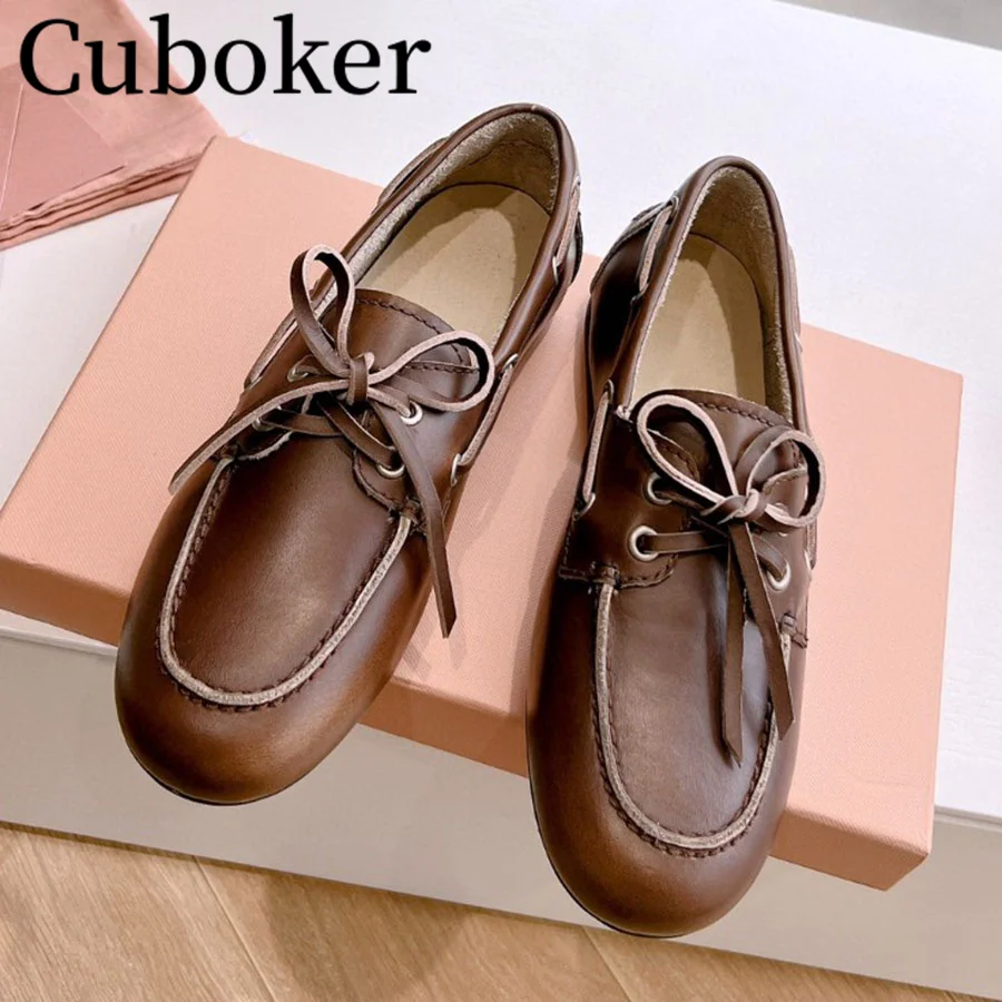 

Женские замшевые лоферы на шнуровке, модельные брендовые туфли на плоской подошве для прогулок, праздничная обувь на весну 2024