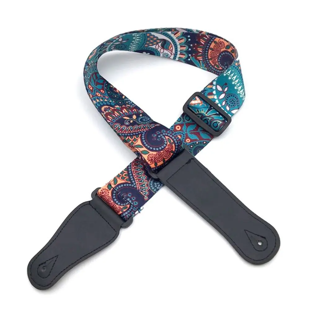 Multi-Farbe Gitarre Strap Einstellbare Gitarre Gürtel Bunte Druck Nylon Gitarre Straps Bass Akustische Elektrische Gitarre Zubehör – Detail 10