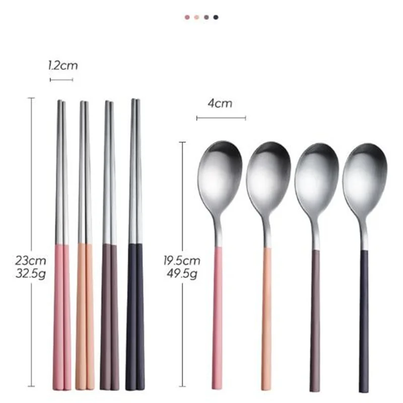 Lot 6 Paires Baguettes Inox Réutilisables - Antidérapantes Lave