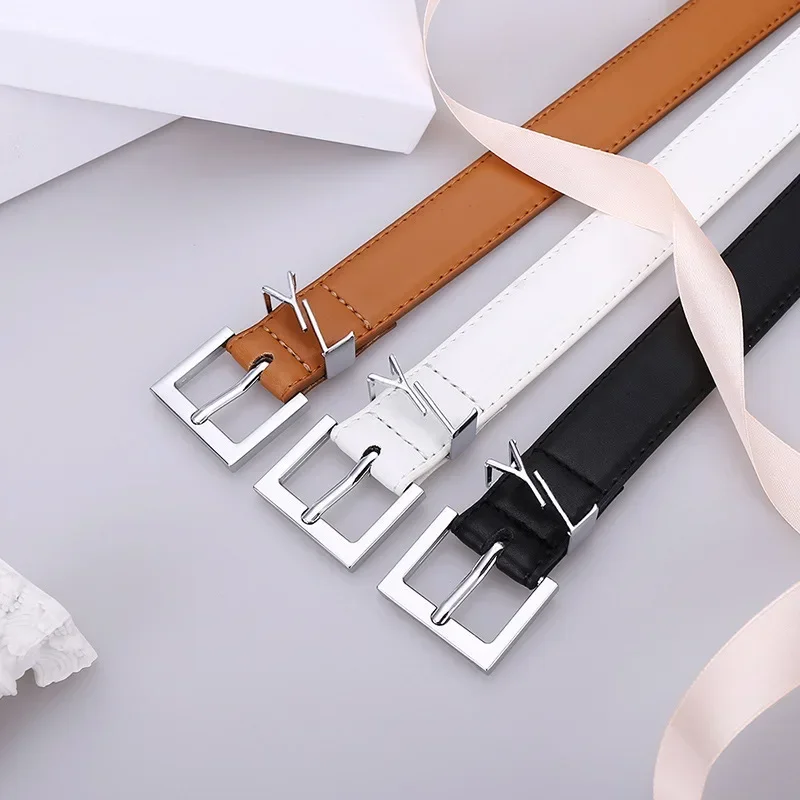 2024 New Real Leather Belt Versatile Jeans Belts Women's Fashion Decoration Fashion Designer Waistband Seal Sashes