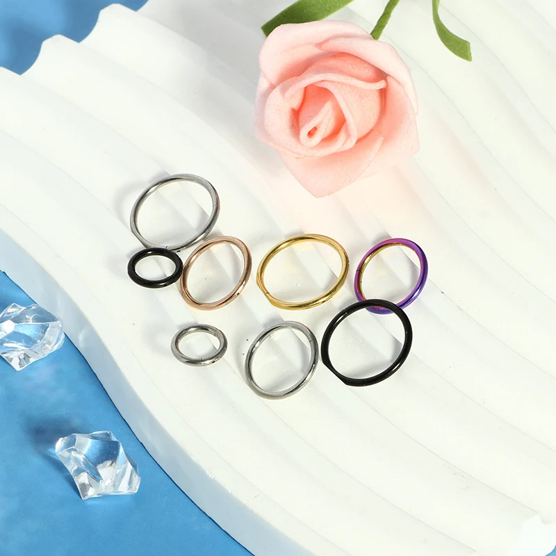 Mix 30pcs 16G Titanium Nose Ring Hoop Cartilage Hoop Earrings for Women Men Septum Ring Tragus Conch Helix Daith Lip Piercing