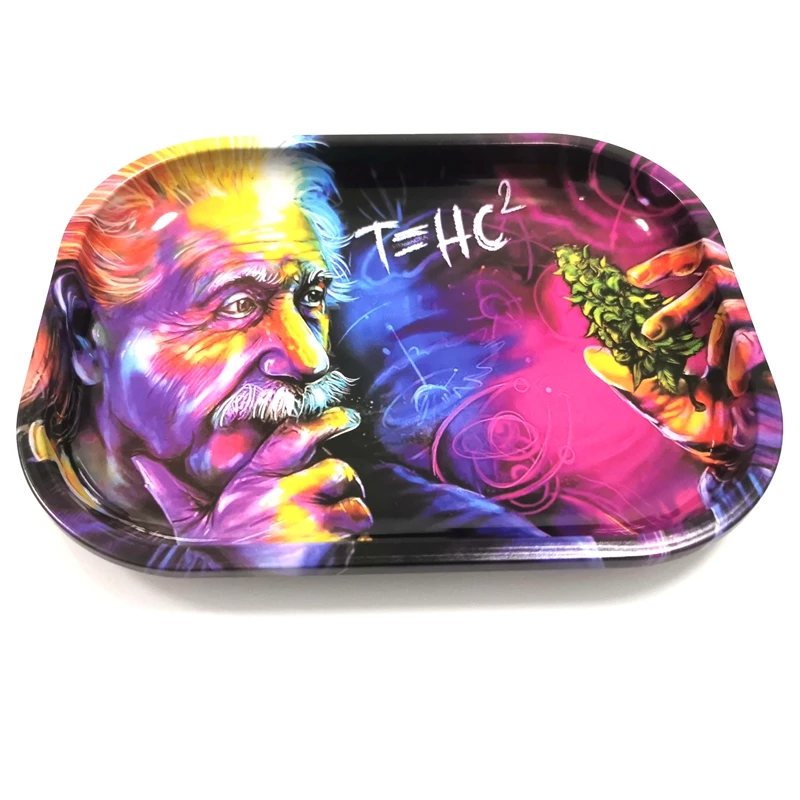 Cartoon Rolling Tray 18*12.5/18*14CM Tobacco Metal Cigarette Smoking Herb Tinplate Plate Grinder Tools | Дом и сад