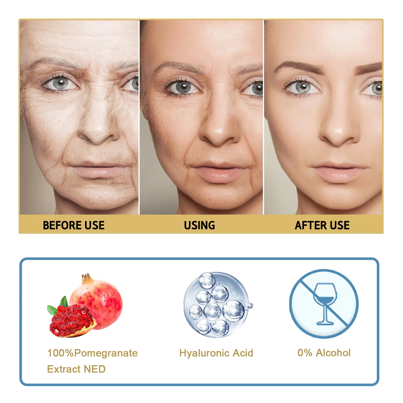 Facial Serum Instant Remove Wrinkle Firming Lifting Anti-Aging Fade Fine Lines