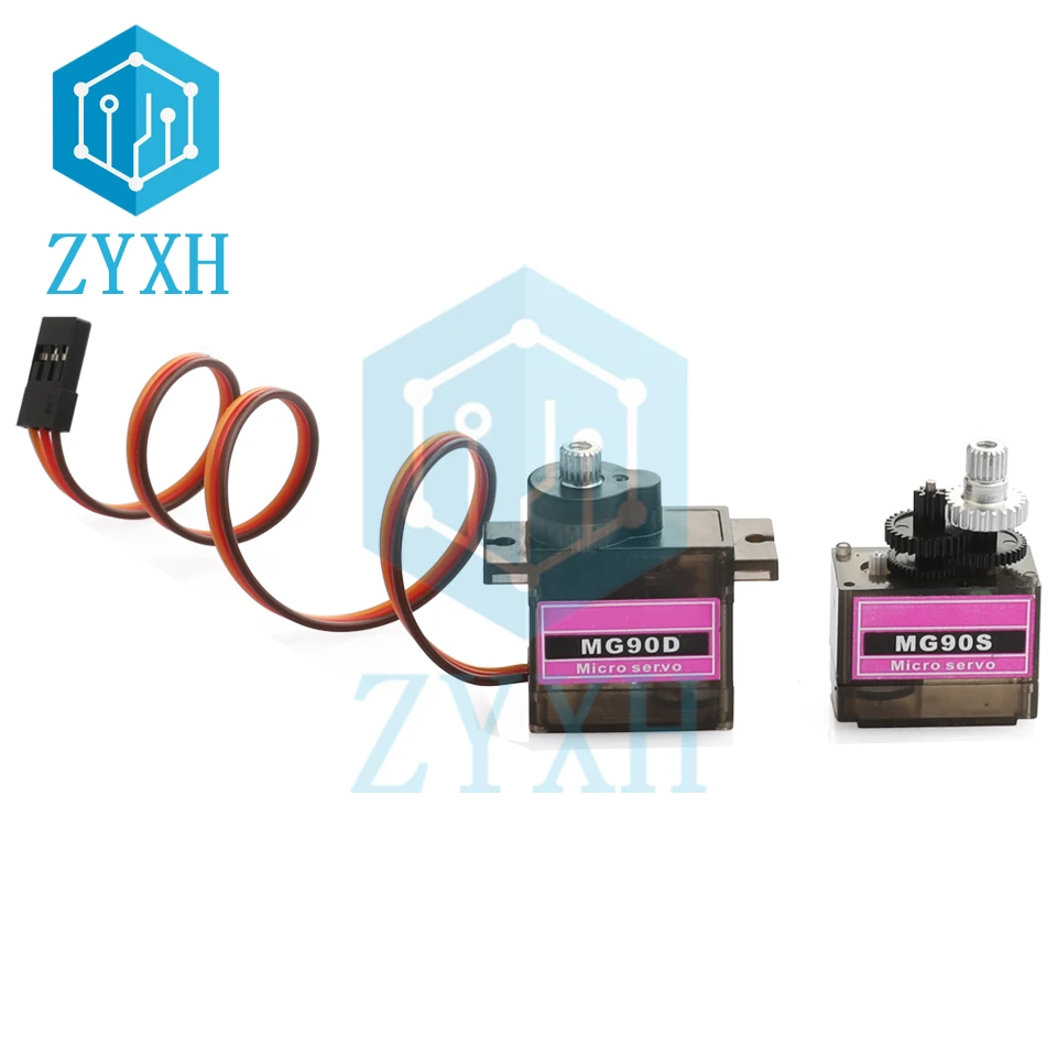RC Servo Extension Cable MG90D Digital Servo MG90S Analog Servo Metal Gear 90/180/270/360 Degree 2.2KG For RC Helicopter Aircraft Plane Boat Car