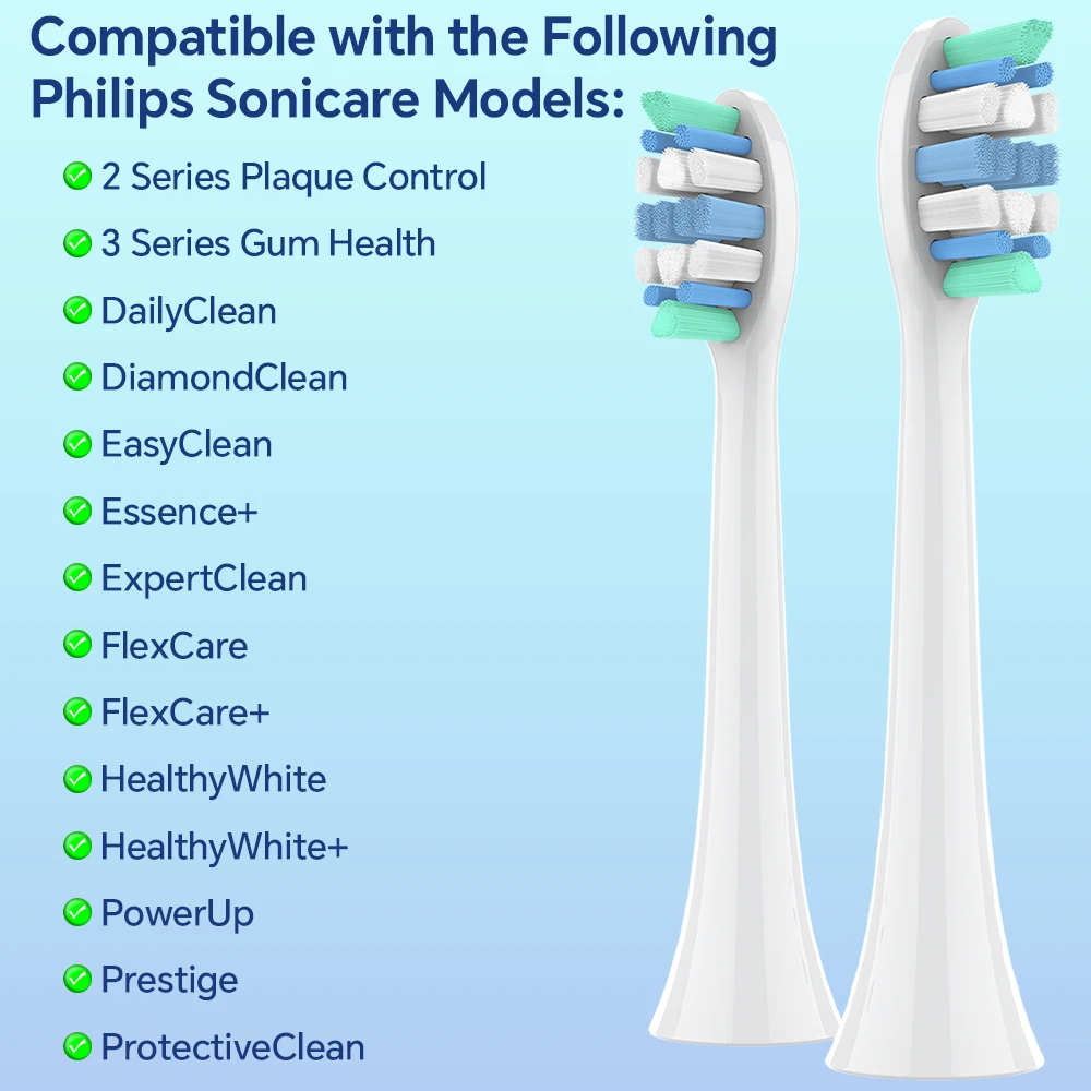 Tartar Remover Toothbrushes Head and Replacement Brush Heads, Compatible with Philips Sonicare Electric Toothbrush for 4100 5300