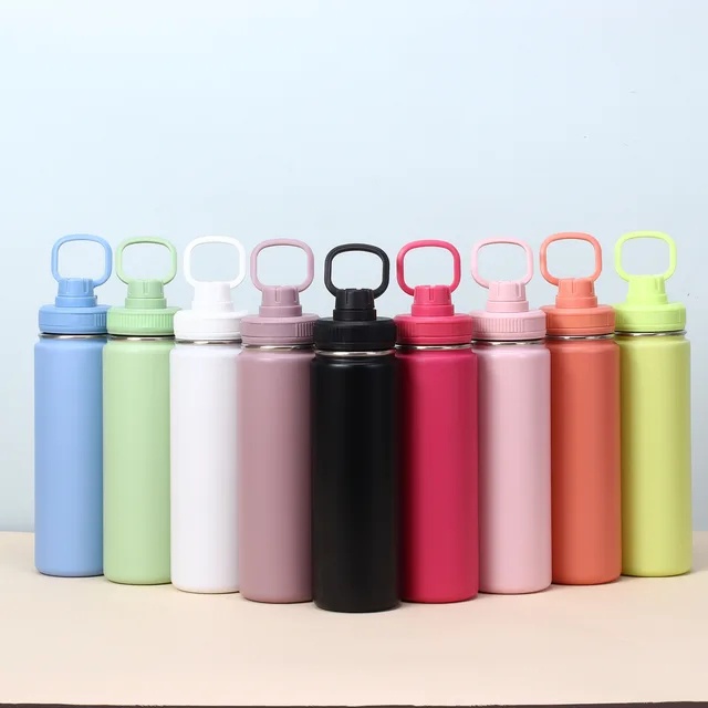 Tasse Thermos en acier inoxydable de 750ML, bouteille d'eau isolée, flacons sous vide portables pour voiture, bouilloire pour boissons de voyage en plein air 2