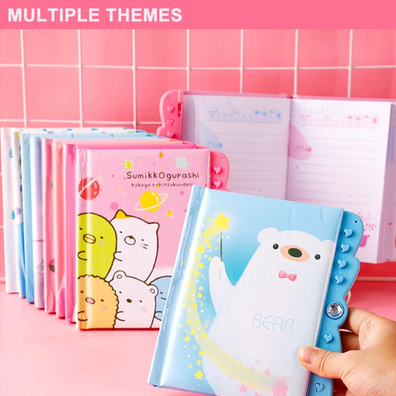 Book Journal Notepad Pink Kawaii Stationary Notebooks For Kids Fluffy Diary  Ages 8-12 Lock - AliExpress