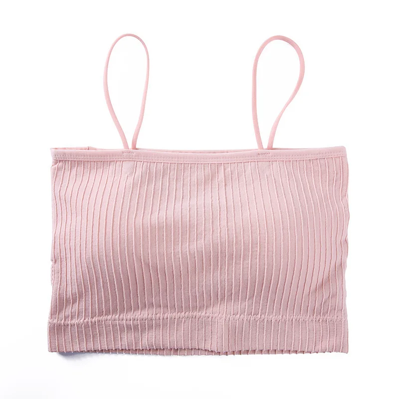 New Fashion Sexy Bras Woman Wrap Chest Crop Top Summer Seamless No Steel Ring Thin Straps Sling Female Tube Top Bralette