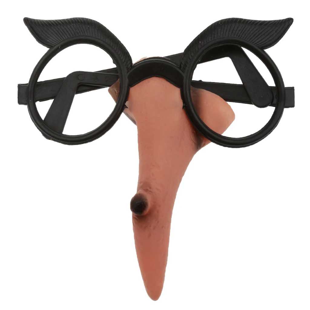 Halloween Theme Party Funny Witch Nose Glasses Frame Fancy Dress Trick Long Nose Prank Party Props Decor Kids Adults Toys