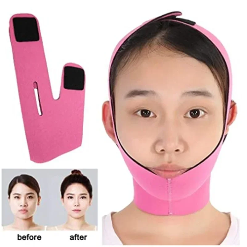 여성용 얼굴 슬리밍 붕대, V라인 얼굴 셰이퍼, 턱 뺨 리프트 업 벨트, 얼굴 마사지 스트랩, 얼굴 피부 관리 미용 도구