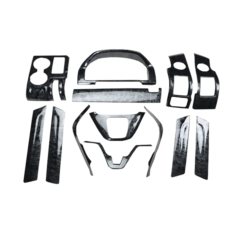 

For Honda CRV 2007 2008 2009 2010 2011 ABS Black Wood Grain Mahogany Style Decoration Accessories Car Interior Trims Stickers