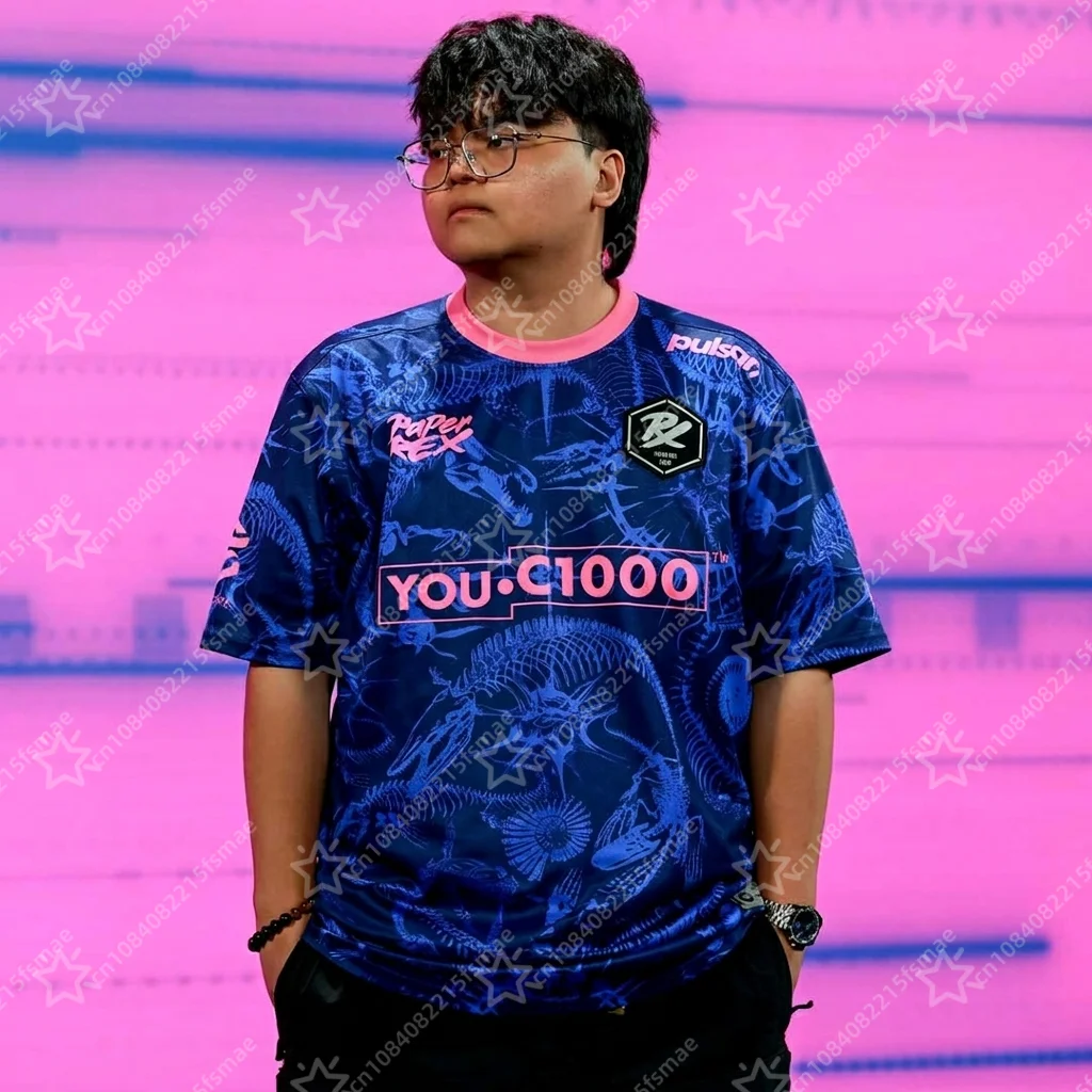 2026/27 Paper Rex PRX Valorant Trikot E-Sport-Team-Uniform Dino Marine Gaming-Shirt Herren Atmungsaktives Schnelltrocknendes Fan-T-Shirt Oberteil