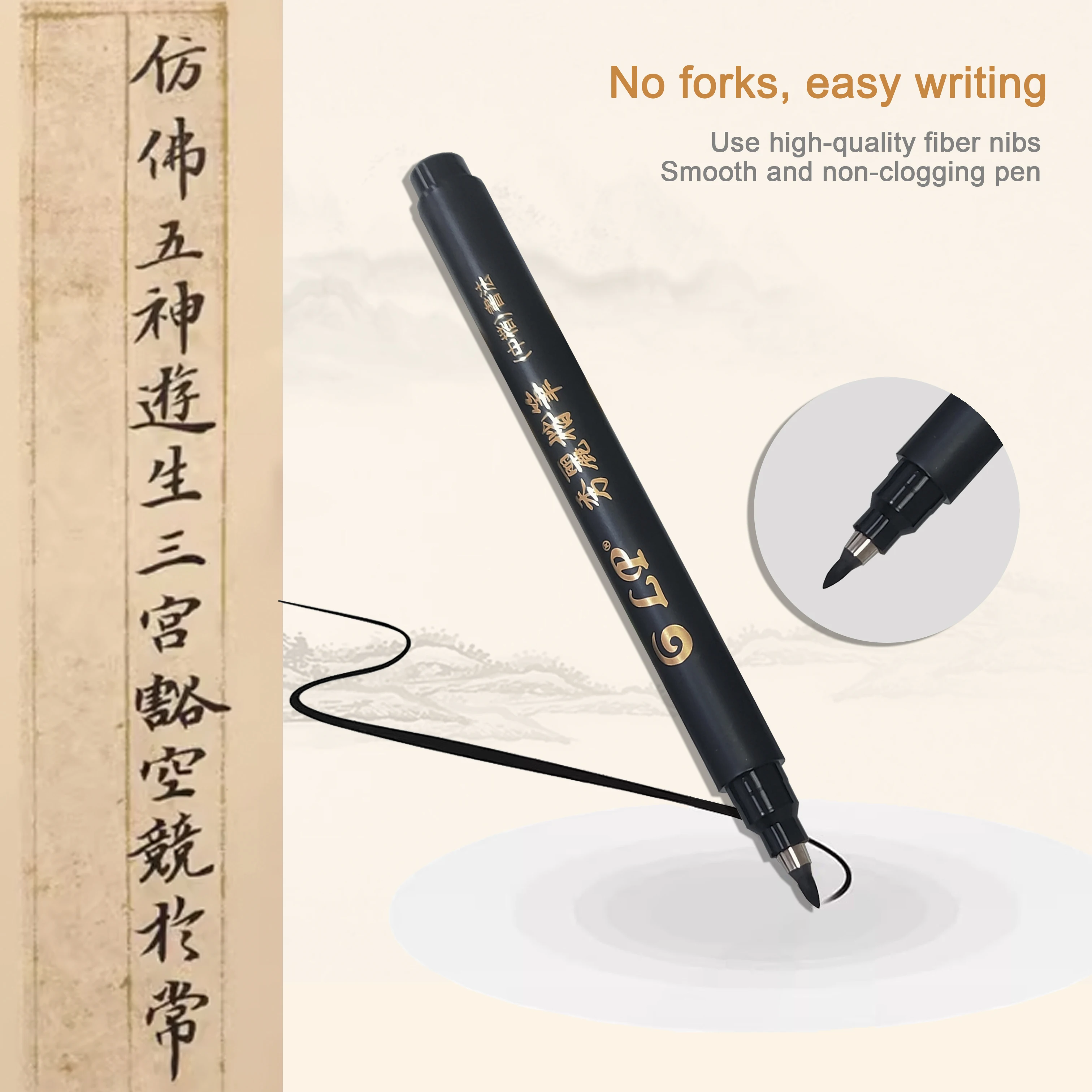 4 pcs Calligraphy Art Marker Pens Brush Art as a gift for Craft Supplies Art Writing Office School Supplies Stationery Student 4