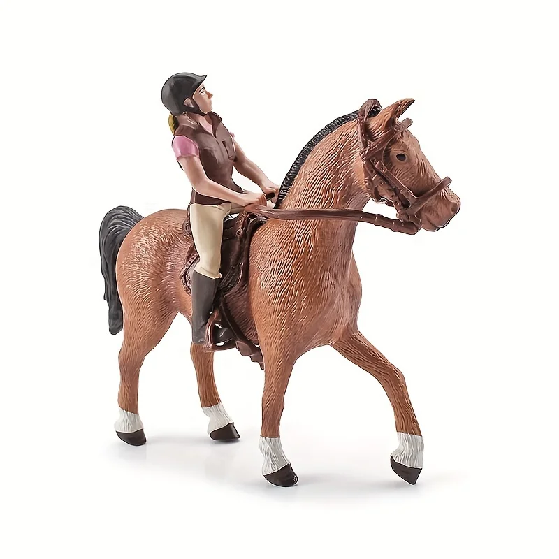 Decorative Female Equestrian Statue for Home and Office Decor