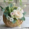Willow Rattan Woven Basket Wicker Half Moon Storage With Handle Sturdy Small Flower Basket Flower Basket Picnic Container 4