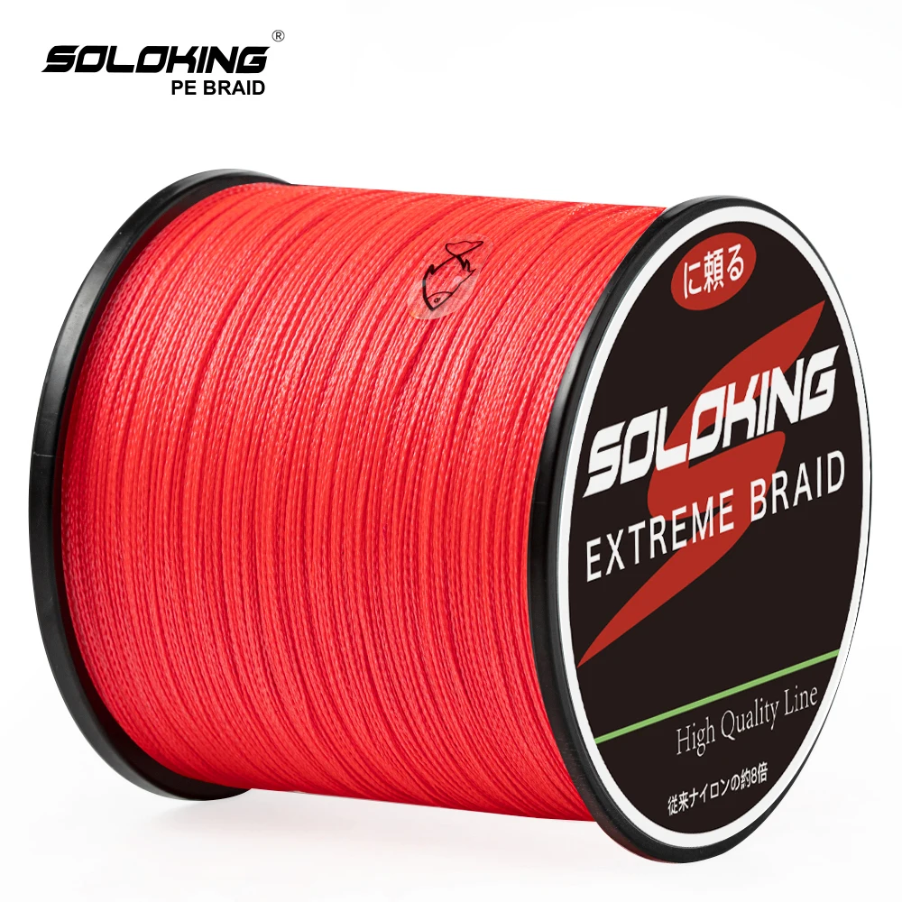 SOLOKING Ligne de Pêche Tressée Multifilament 10LB à 80LB Super Résistante pour Truite et Leurres