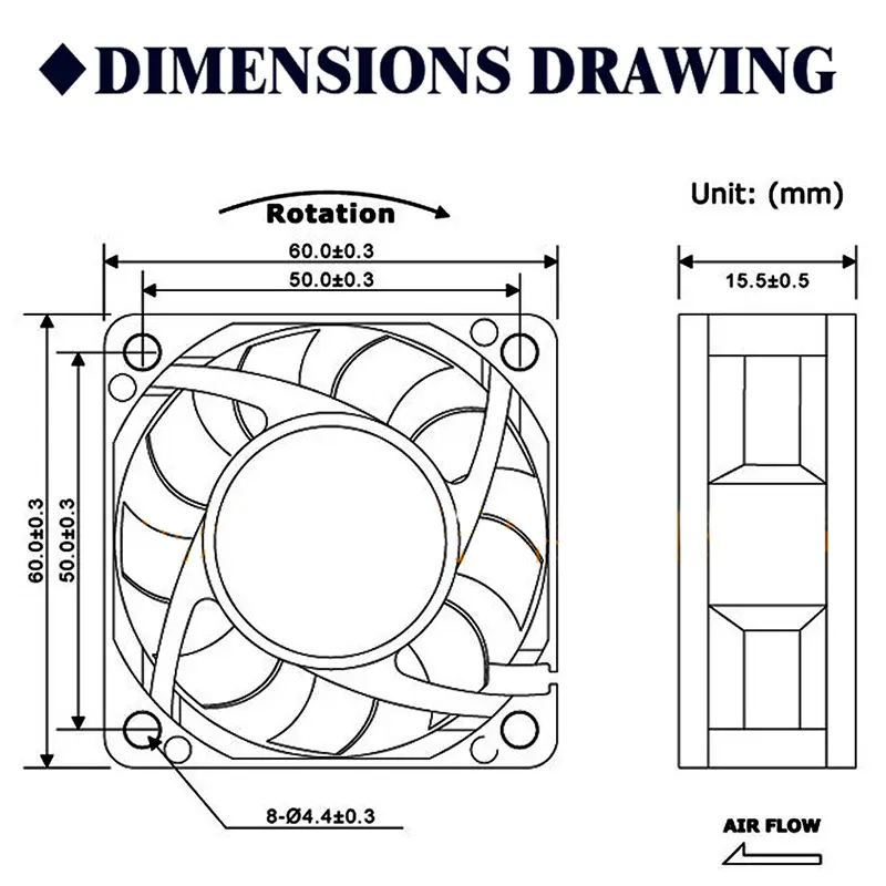 2 Pieces 60mm 5V 12V 24V Brushless USB 2PIN 3PIN DC Cooler Fan 60x60x15mm 6015 6cm For Computer PC CPU Case Cooling - Image 6