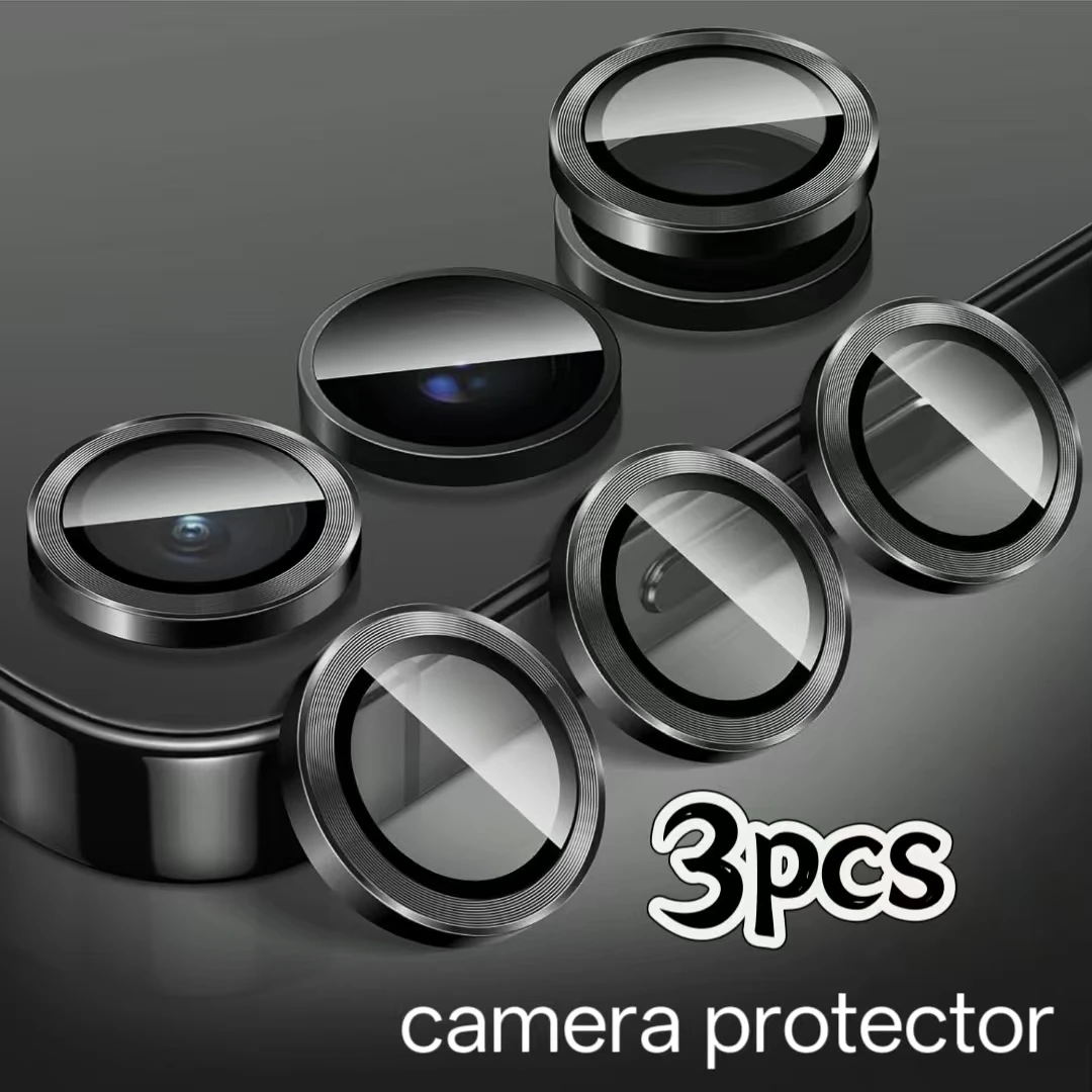 3-Pack Premium Phone Lens Tempered Glass Protectors