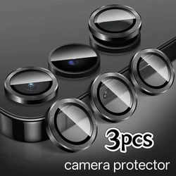 3 - Pack Premium Phone Lens Tempered Glass Protectors - Galaxy S23+ (Black)