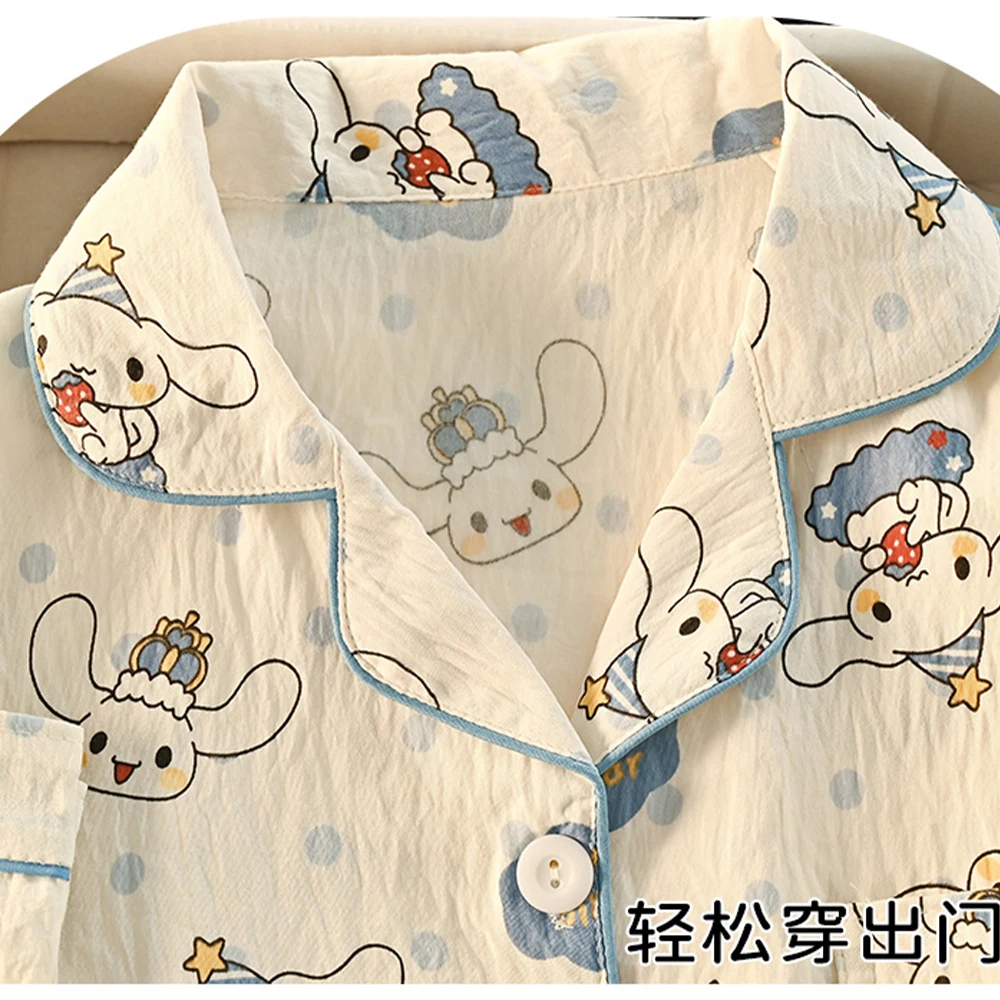 الكرتون الوالدين والطفل بيجامة أنيمي Kawaii الأطفال موضة لينة التلبيب بأكمام طويلة بلايز السراويل فتاة طالب طباعة ملابس المنزل الكورية