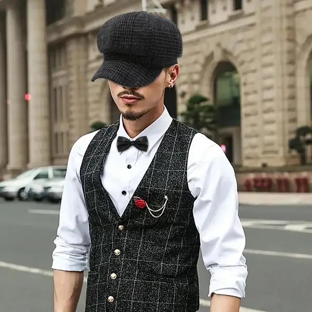 1920s Men Gatsby Costume Beard Peaky Blinders Costume Accessories Set 30s  Manhattan Gangster Beret Y-Back Suspender pocket watch - AliExpress