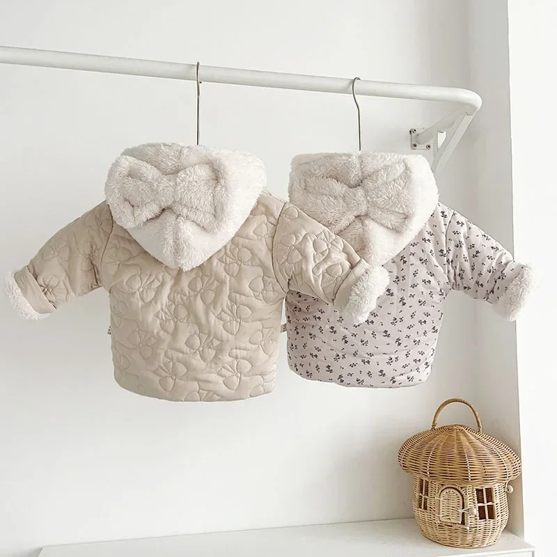 Newborn Baby Girls Winter Coat Korean Style Infant Thicken Warm Cardigan Coat Children Clothes