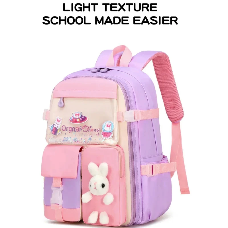 New Large Capacity Girls Refrigerator Models for Elementary School Students Schoolbag, Cute Princess Students Lightweight School