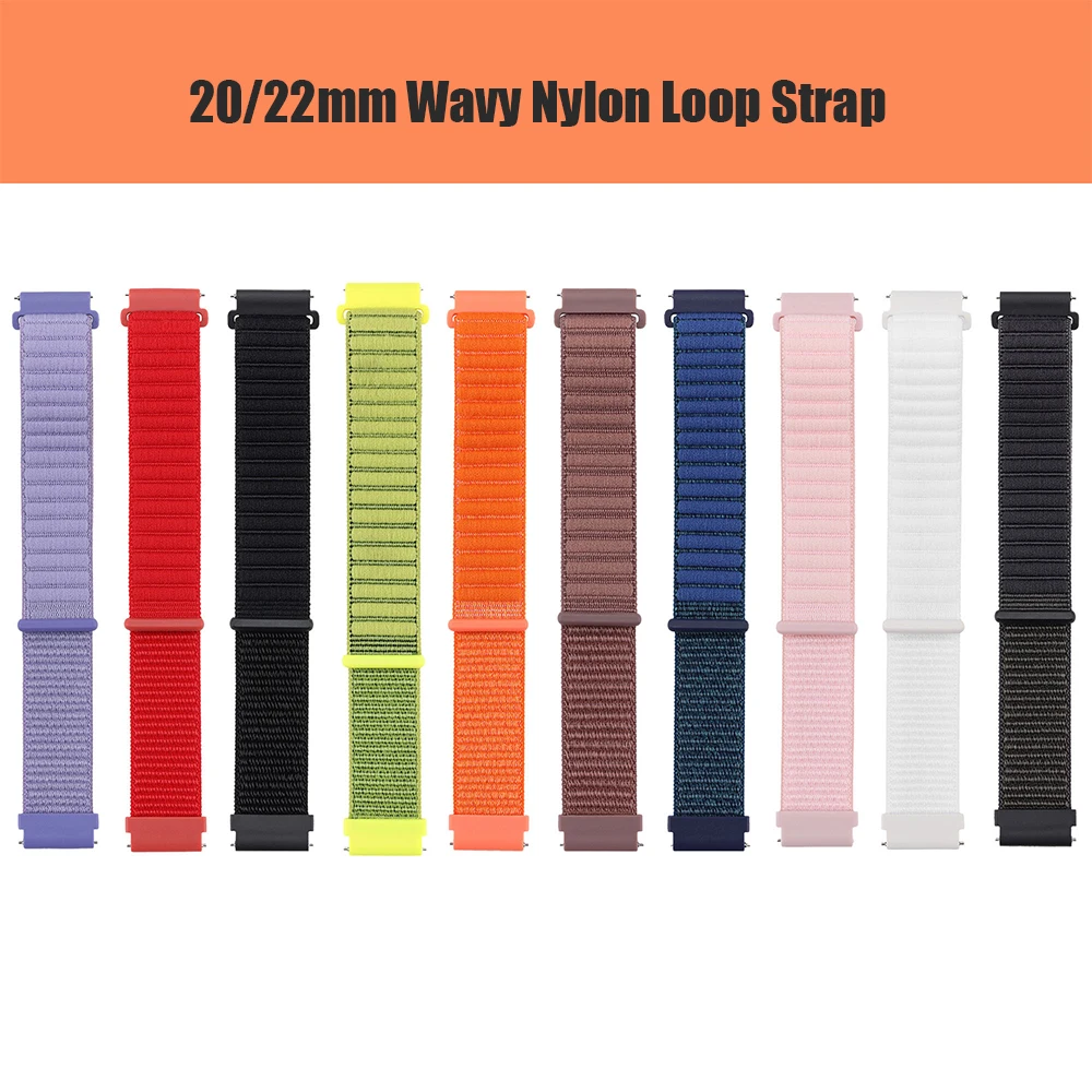 Sport Breathable Nylon Watch Strap, 20mm/22mm, Universal Fit
