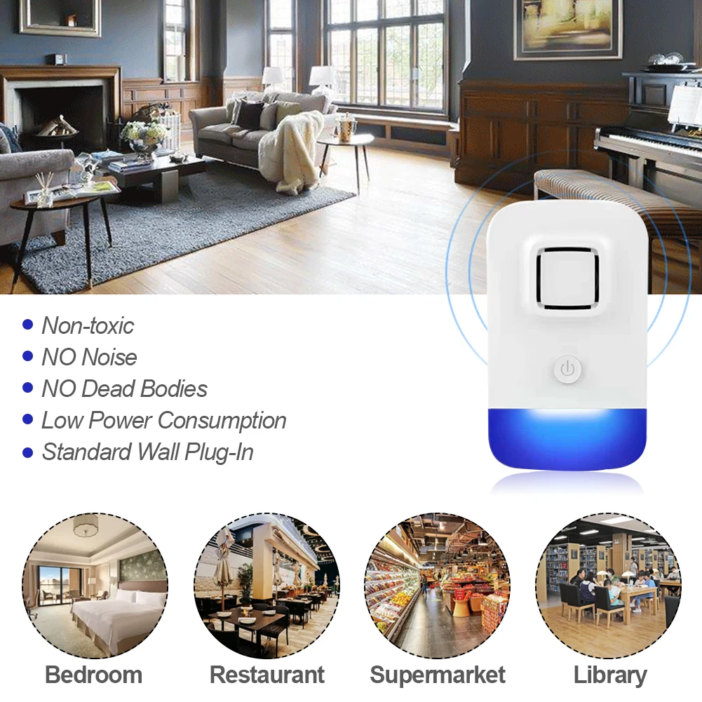 Mosquito Repeller with Night Light Electronic Inspect Repellen Ultrasonic Cockroach Repellent Insect Pest Mouse Insect Repeller