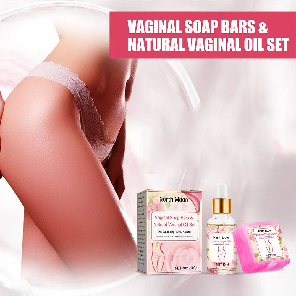 Soap Bars & Natural Yoni Oil Set, Natural Yoni Oil Vaginal Wash For Women , Feminine Wash Vaginial Deodorants PH Balance El Y5J7 2