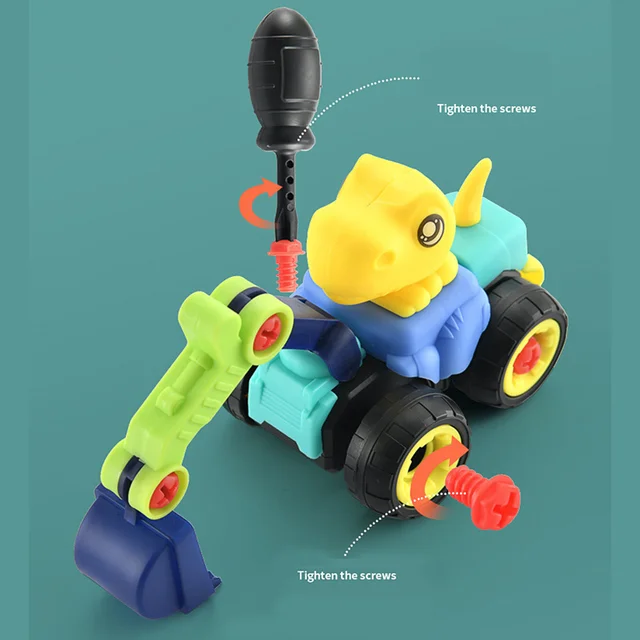 Children Disassembly Construction Engineering Car Toy Building Toys Truck Dinosaur Disassembly Car Birthday Gifts for Boys JAN88 4