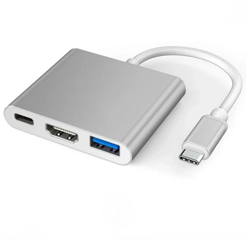 USB C HUB 3in1 نوع C 3.0 إلى محطة إرساء متوافقة مع...