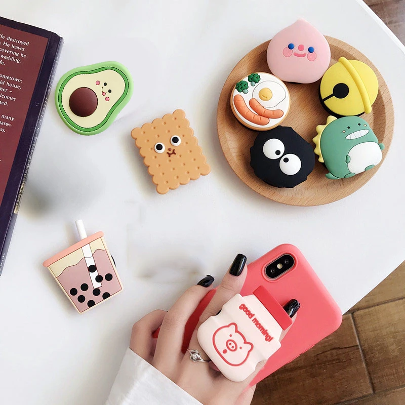 Adorable Cartoon Phone Holder Grip - Expanding Stand and Socket Pocket