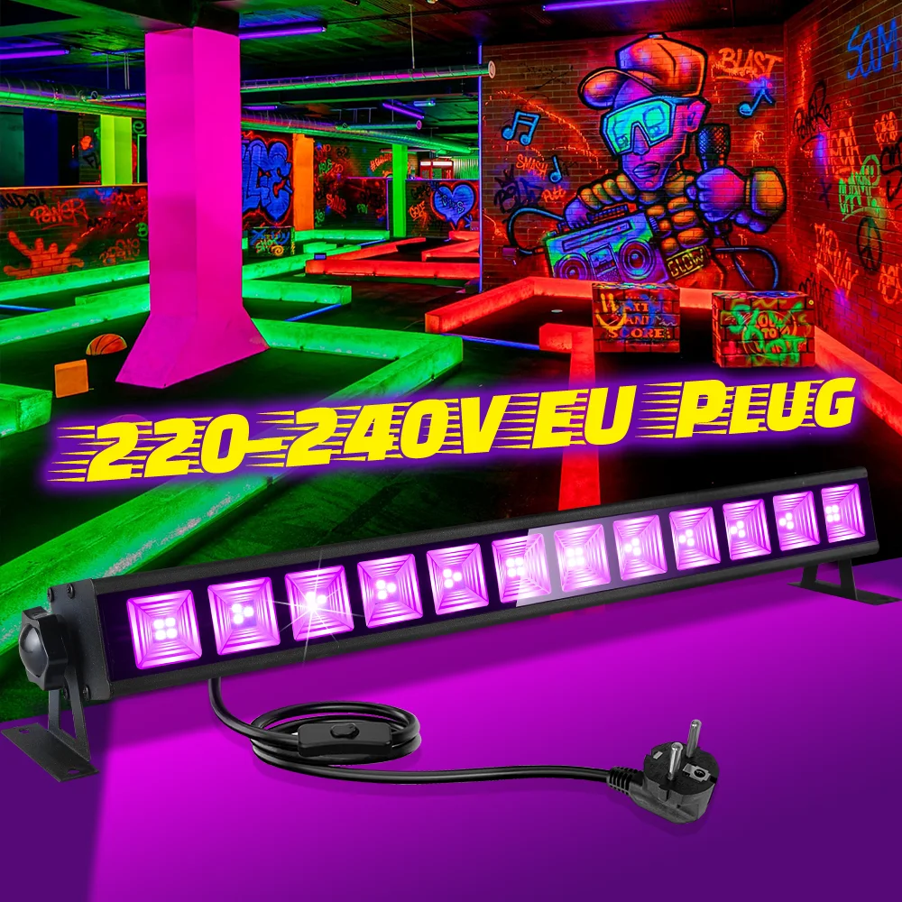 ตัวเลือกสินค้า UV Black Light 40 ดวง สายไฟพกพา แสงเรืองแสง งานปาร์ตี้