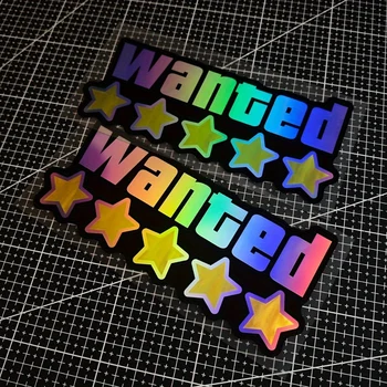 Adesivo WANTED, decalcomania in vinile, impermeabile, tagliato al laser, adesivo per paraurti auto, adesivo per moto, adesivo per laptop, adesivo per bagagli,