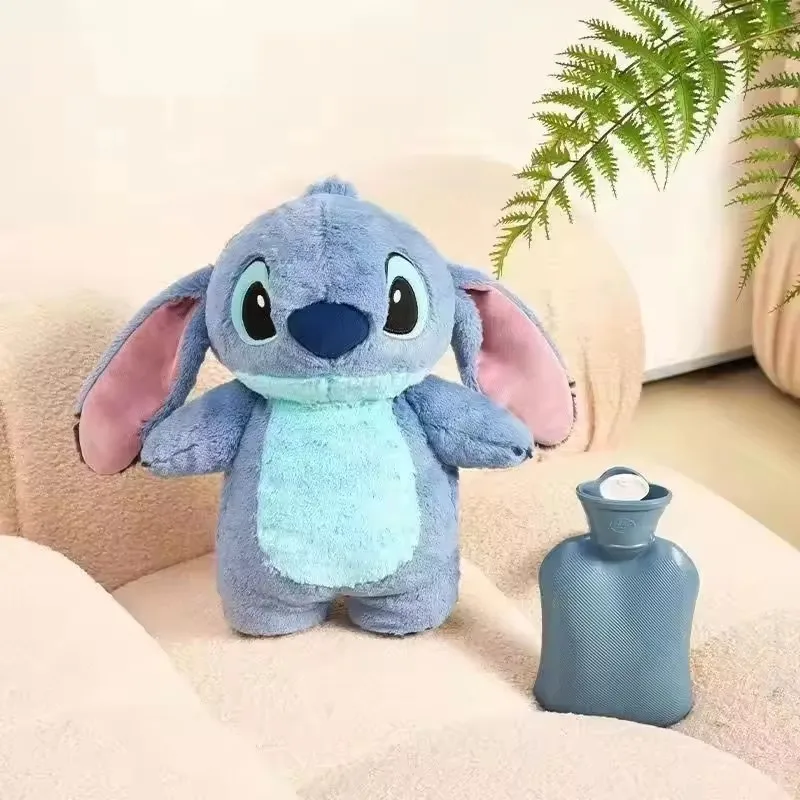 Stitch Disney Anime Winter Extra große Plüsch-Wärmflasche für Damen, Zuhause, Wasserfüllung, Handwärmer, Urlaubsgeschenk für Freundin