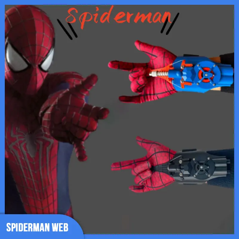 

Spiderman Web Shooters Spider Man Wrist Launcher Upgraded Version Peter Parker Cosplay Gadgets Set Toys for Children Gift Kids