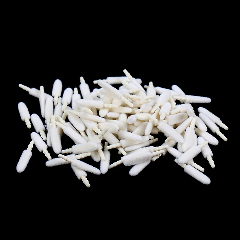 100 Pcs Disposable Cosmetic Makeup Lip Brush Cotton Head Makeup Cosmetic Tool Eyeshadow Lip Gloss Tools Makeup Brush Head 3