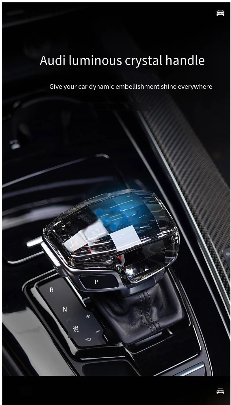LED Left-Hand Drive Suitable For Audi A4 A5 A6 A7 Q5 Q7 Crystal LED Gear Head, S