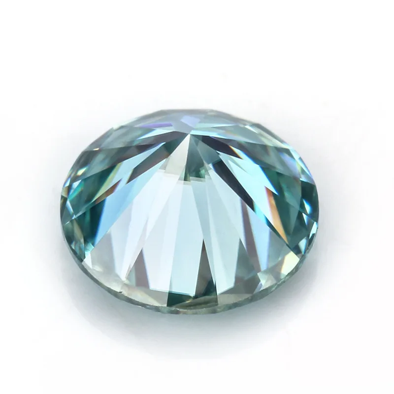 Quality Blue Moissanite Stone Round Cut D Color VVS Lab Grown Gemstones For Jewelry With GRA Report