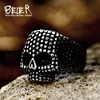 Beier Punk ring  316L Stainless Steel Polished Satan Skull difference color Personality Fashion Jewelry BR8-011