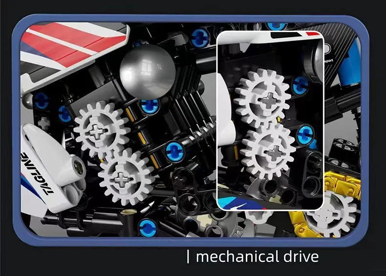 Technology Bmw S1000Rr Dirt Motorcycle Building Blocks Model Motorbike Toy