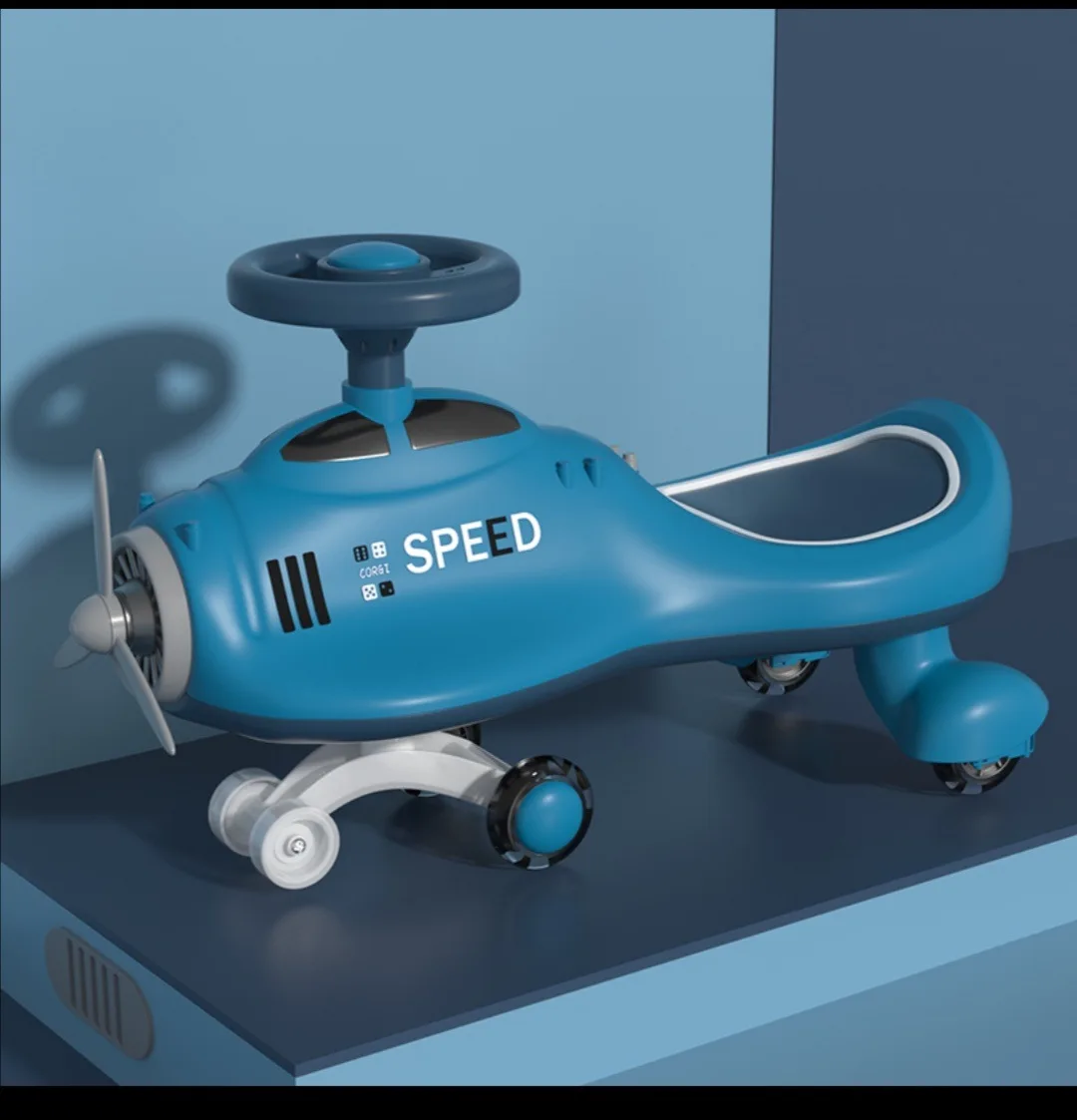 LazyChild Children's Aircraft Head 2 7 Years Old Mute Wheel Anti Rollover  Twist Twist Car Universal Wheel Yo Car DropShipping| | - AliExpress