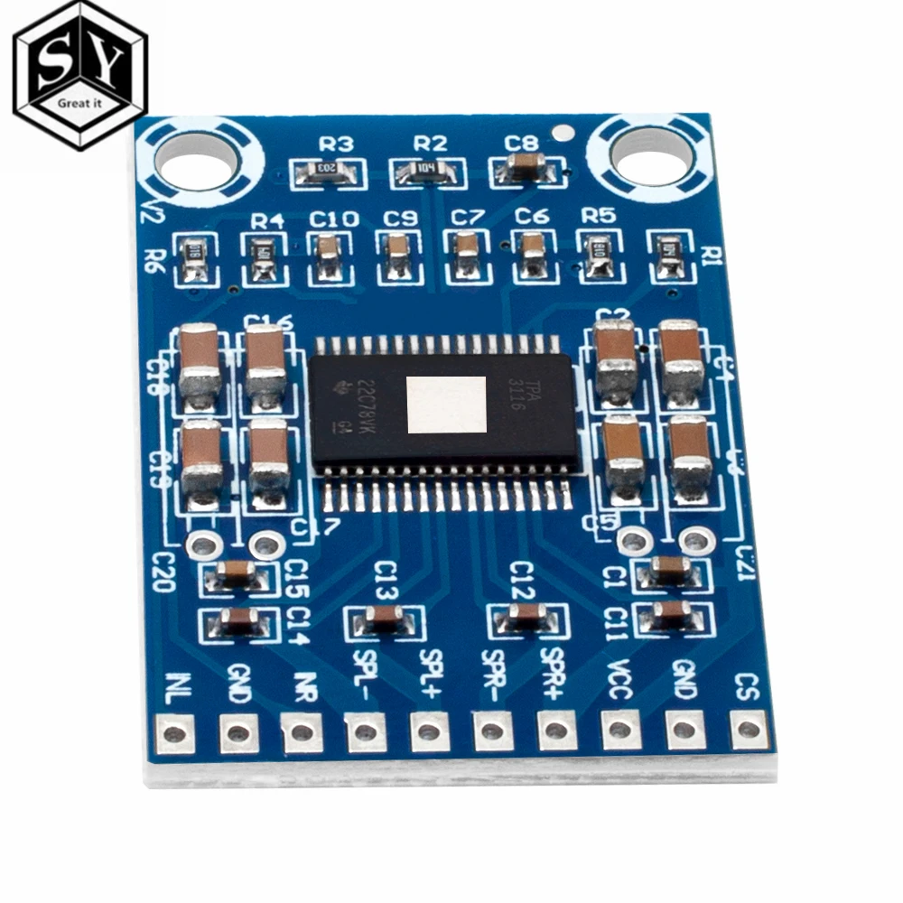 XH-M562 DC 12V-24V 2x50W Dual Channel Mini Digital Amplifier D Class 50W+50W TPA3116D2 Amplifier 50W Power Board amplifier circuit microphone amplifier audio amplifier chip audio amplifier board audio board
