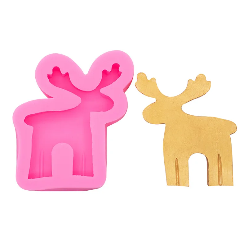 

Christmas Deer Elk Candle Silicone Mold DIY Aromatherapy Gypsum Decoration Handmade Soap Chocolate Mold