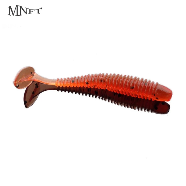 MNFT 10Pcs 0.6g/4.5-5cm Fishing Plastic Worms T-tail Floating Lure