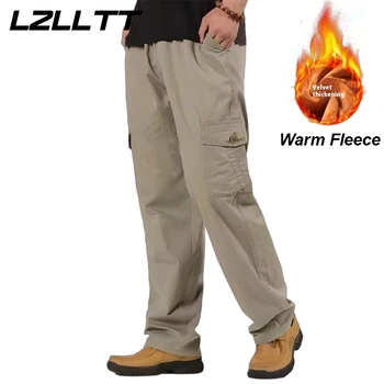 Pantaloni in pile da uomo invernali 6XL Pantaloni cargo da uomo di grandi dimensioni Pantaloni da uomo Pantaloni sportivi da uomo Pantaloni stile addensare Pantaloni da jogging da uomo 1