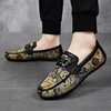 Luxury Print Canvas Loafers Men Boat Shoes Spring Breathable Casual Slip-on Men's Shoes Comfort Flat Driving Shoes Men Plimsolls 5