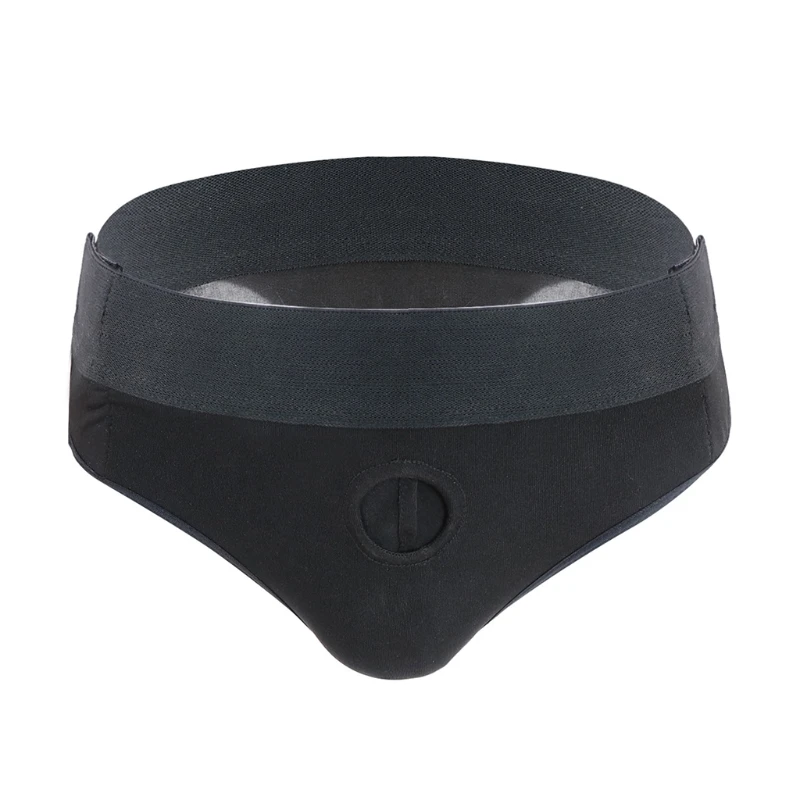 Men's Sexy Panty Classic Dildo Front Hole Design Stretchy Hip Briefs Bikini Underwear Male Panties Adjustable Waist mens underwear